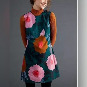 Anthropologie floral shift dress